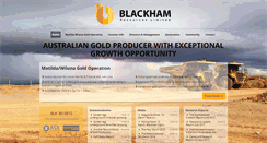 Desktop Screenshot of blackhamresources.com.au
